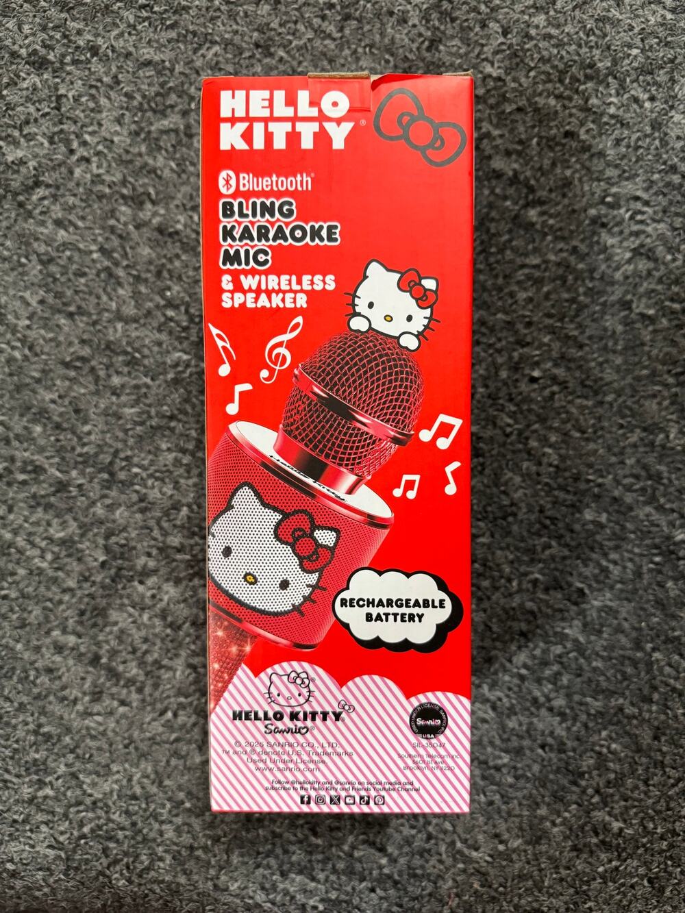 New Hello Kitty Bluetooth BLING Karaoke Mic & Wireless Speaker USB Charging
